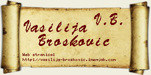 Vasilija Brošković vizit kartica